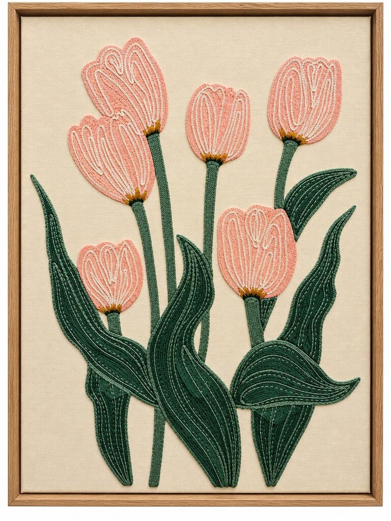 WOVEN FLORAL ARTWORK