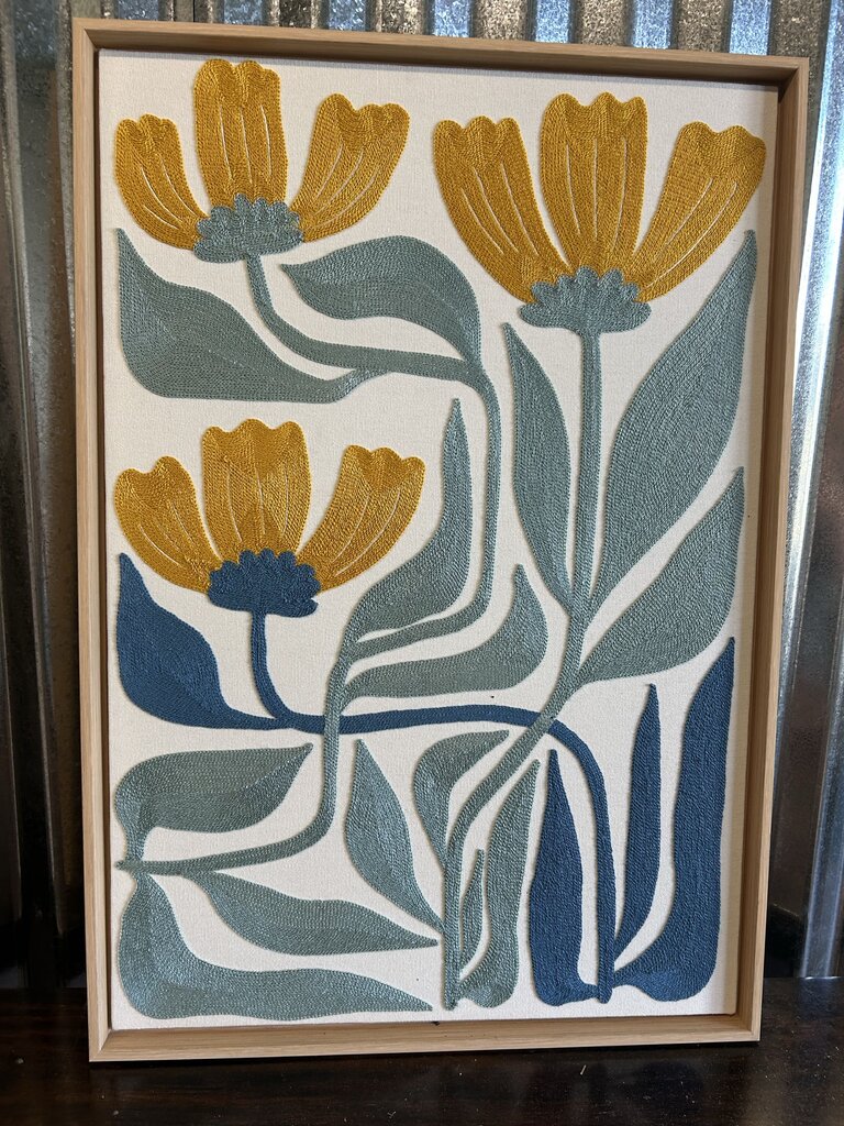 WOVEN FLORAL ARTWORK