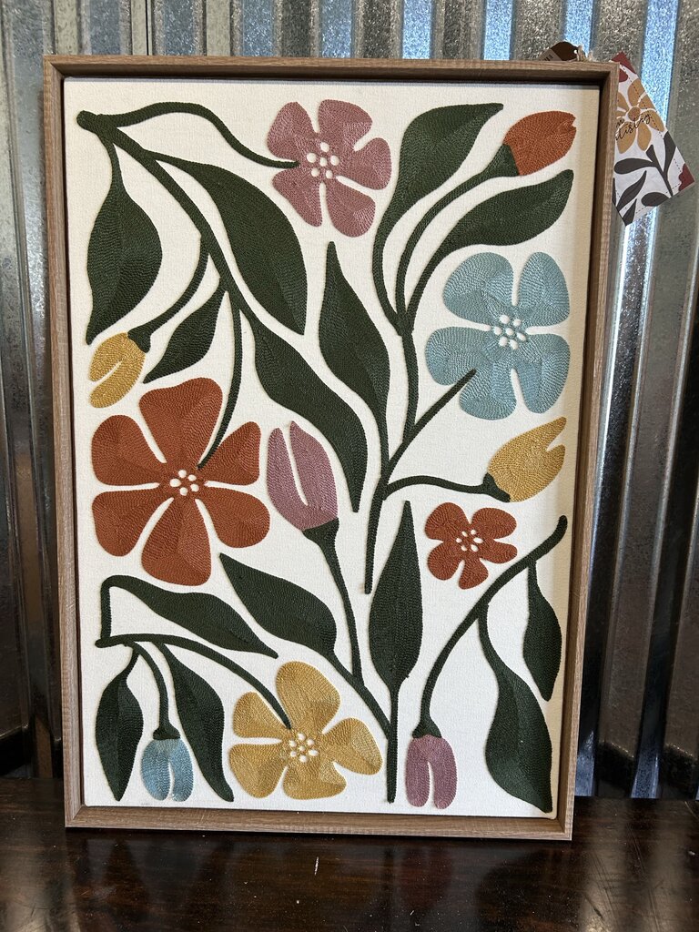 WOVEN FLORAL ARTWORK