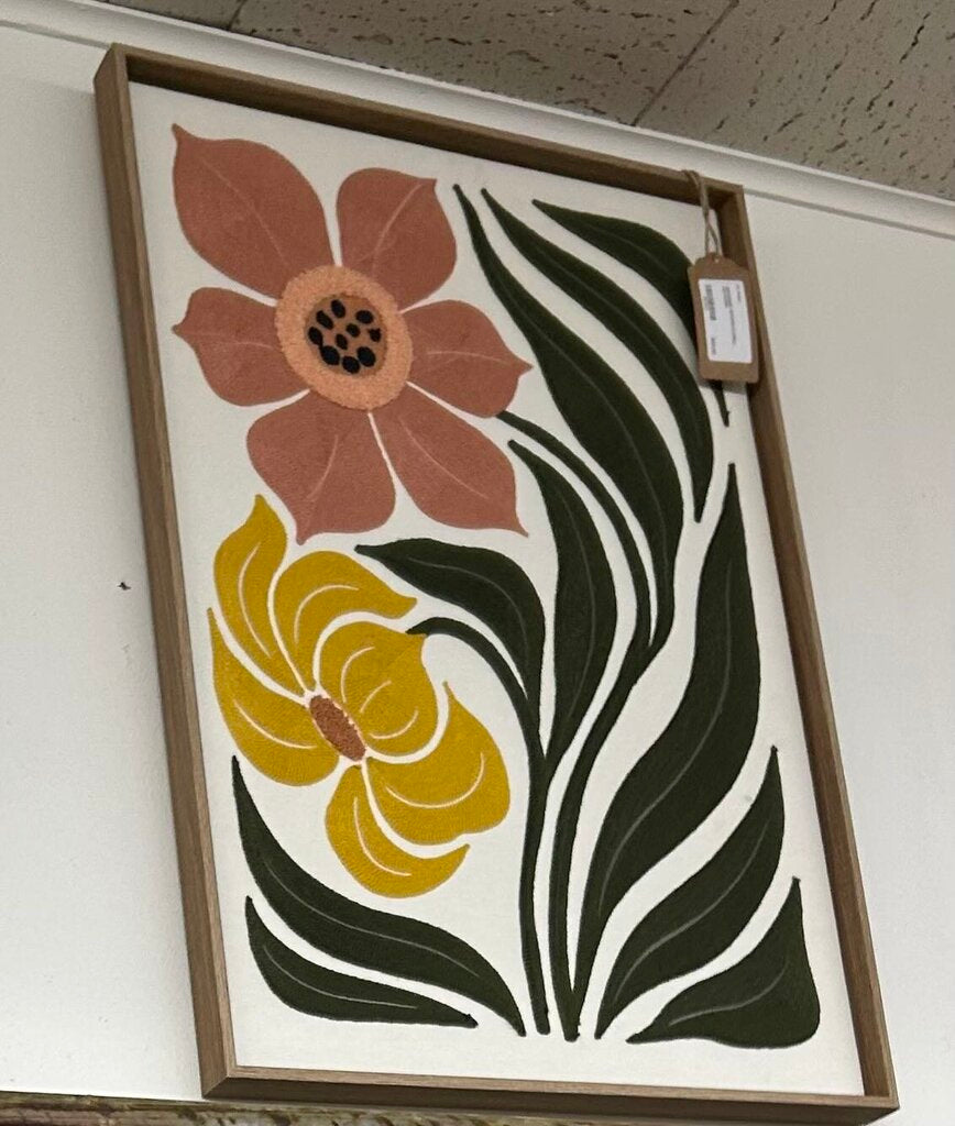 WOVEN FLORAL ARTWORK