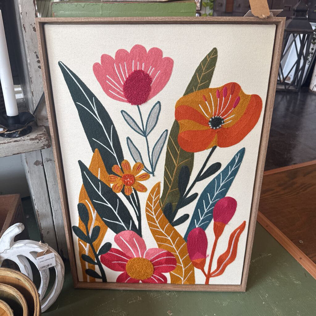WOVEN FLORAL ARTWORK