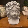 CEMENT BUST PLANTER