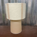 MINI PEACH LAMPS WITH TAN SHADE