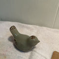 SMALL GREEN CERAMIC BIRD