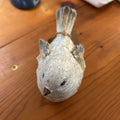 CERAMIC BIRD WITH BROWN FEATHERS