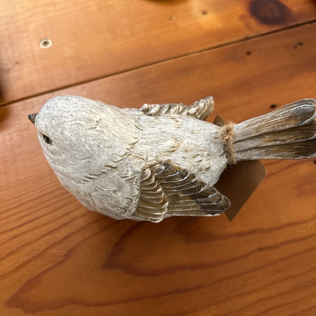 CERAMIC BIRD WITH BROWN FEATHERS
