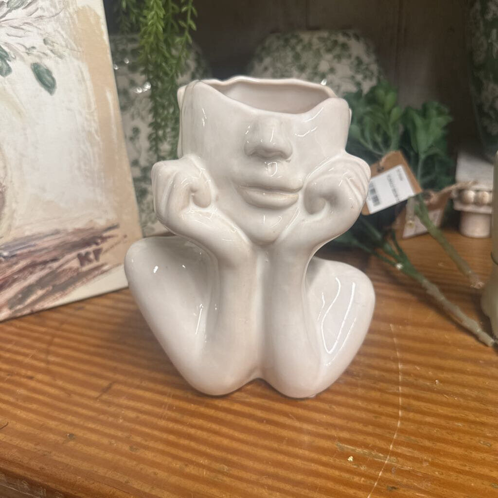 CERAMIC FACE PLANTER