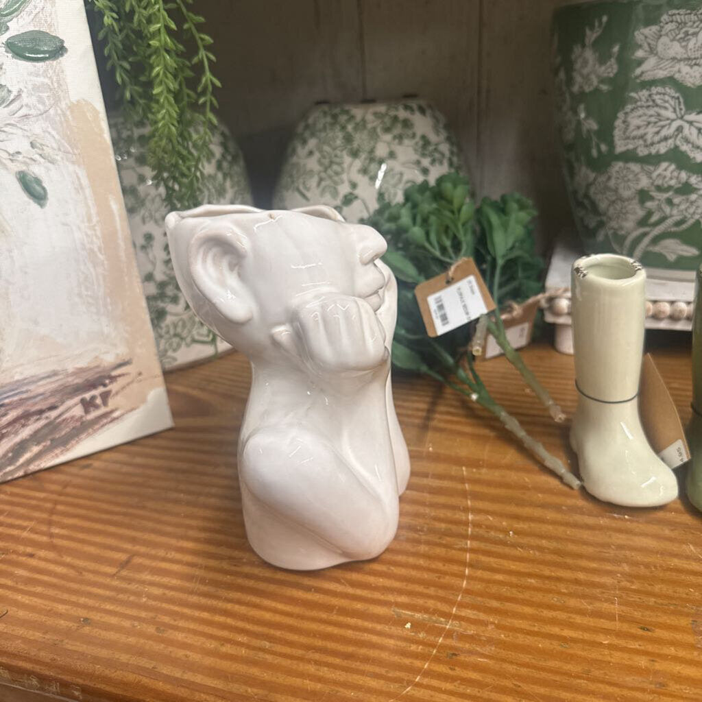 CERAMIC FACE PLANTER