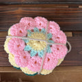 CROCHET FLOWER COASTERS SET OF 4