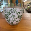 GREEN/WHITE PLANTER