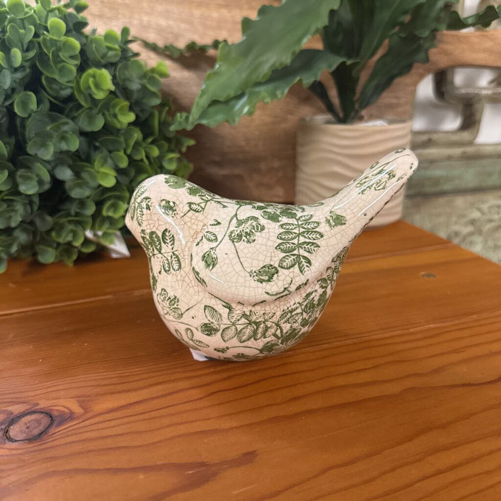 SM GREEN/WHITE BIRD