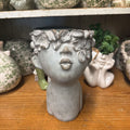 FLORAL LADY HEAD PLANTER