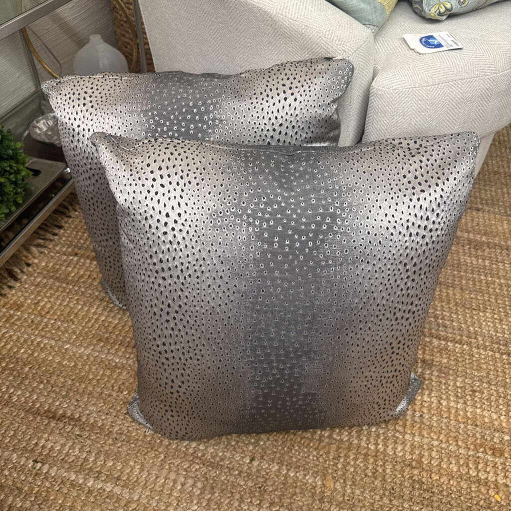 SNAKE SKIN PEWTER PILLOW