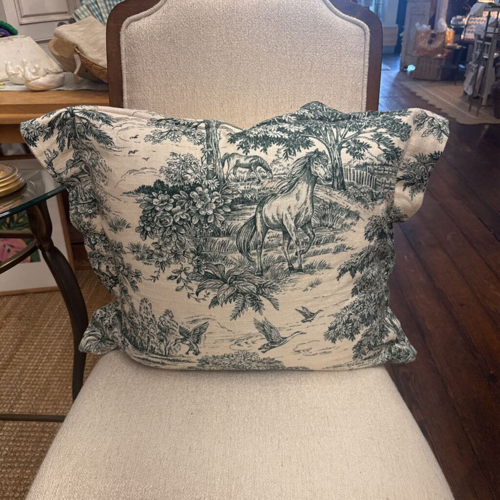 GREEN CHINOISERIE PILLOW