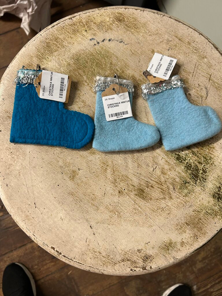 CHRISTMAS MINITURE FELT STOCKING
