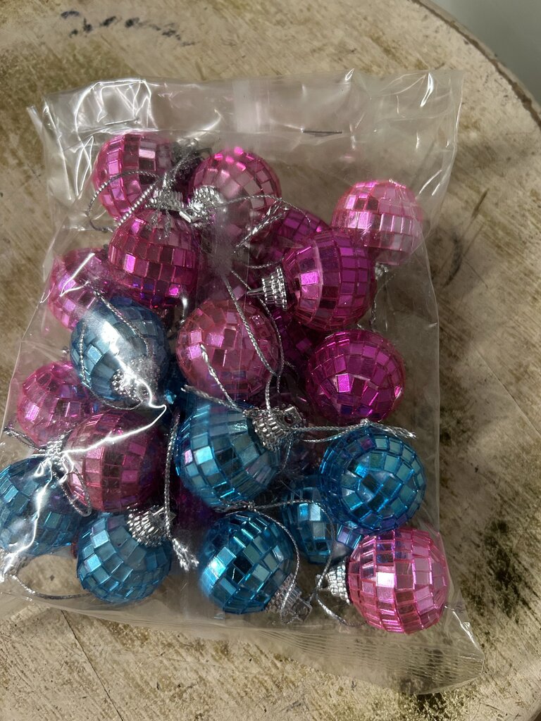 BAG OF ODD DISCO BALL ORNAMENTS