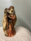 CERAMIC ANGEL WITH HARP MULTI