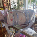 Iscream Ditsy Floral Duffel Bag Blue with Pink Roses