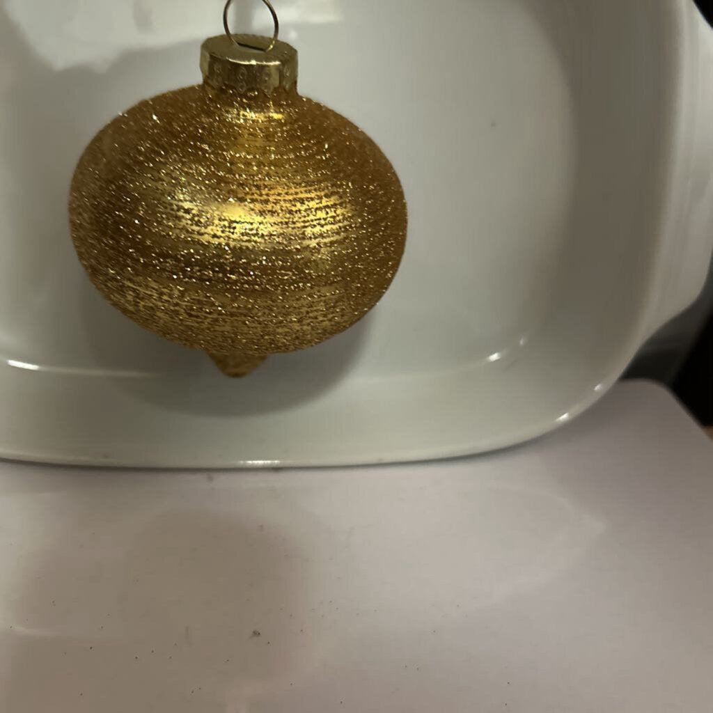 GOLD GLITTER ORNAMENT SPINTOP