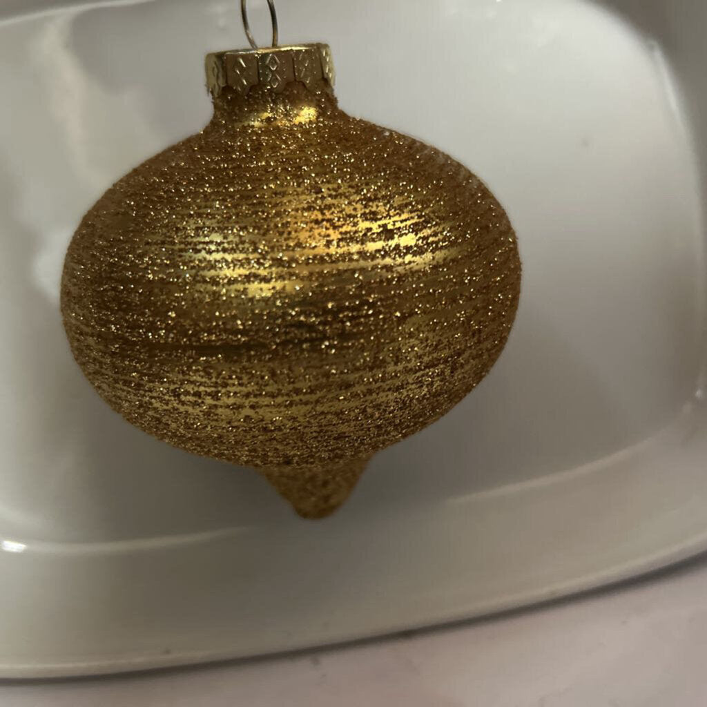 GOLD GLITTER ORNAMENT SPINTOP