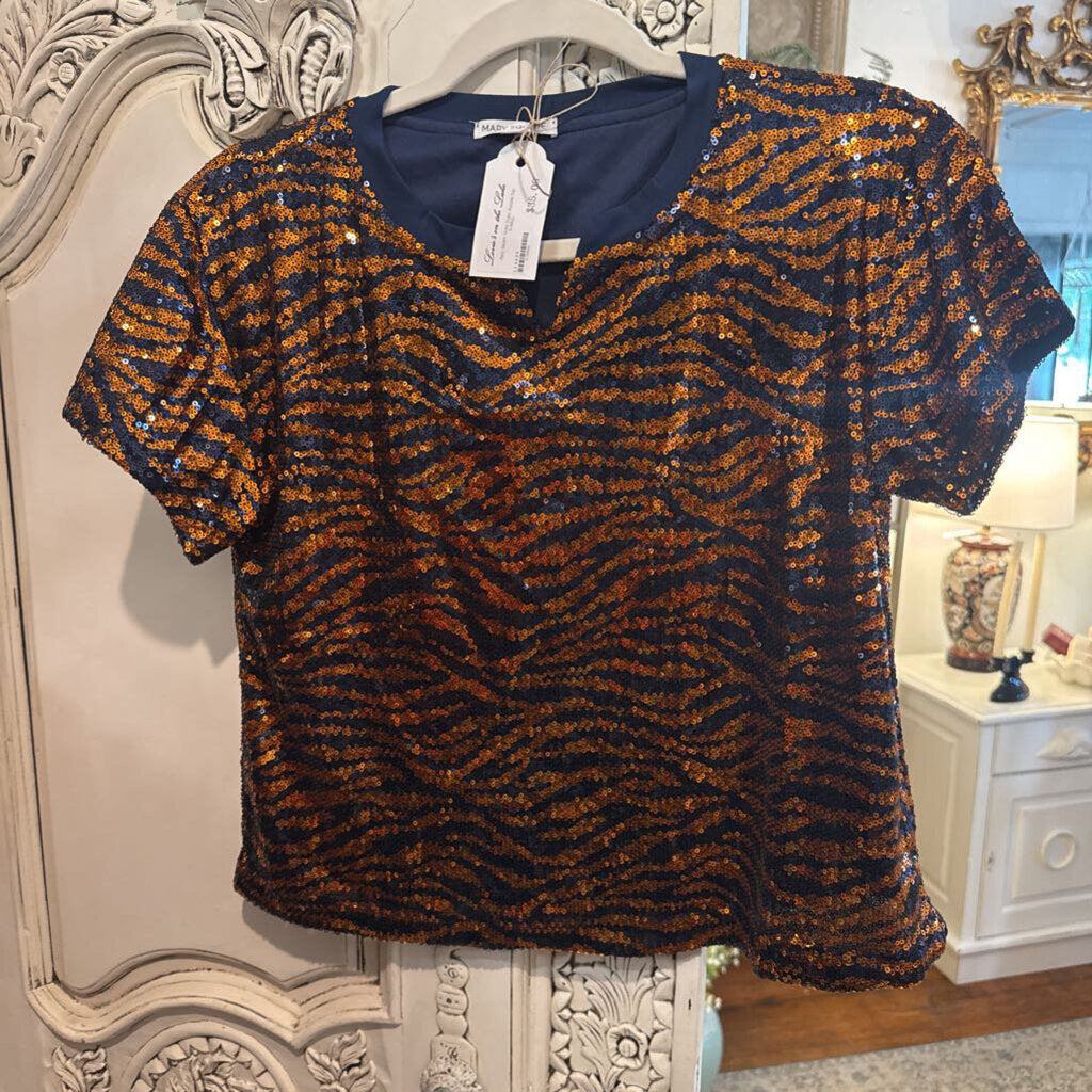 Mary Square X-SMALL Diane Tiger Stripes Top