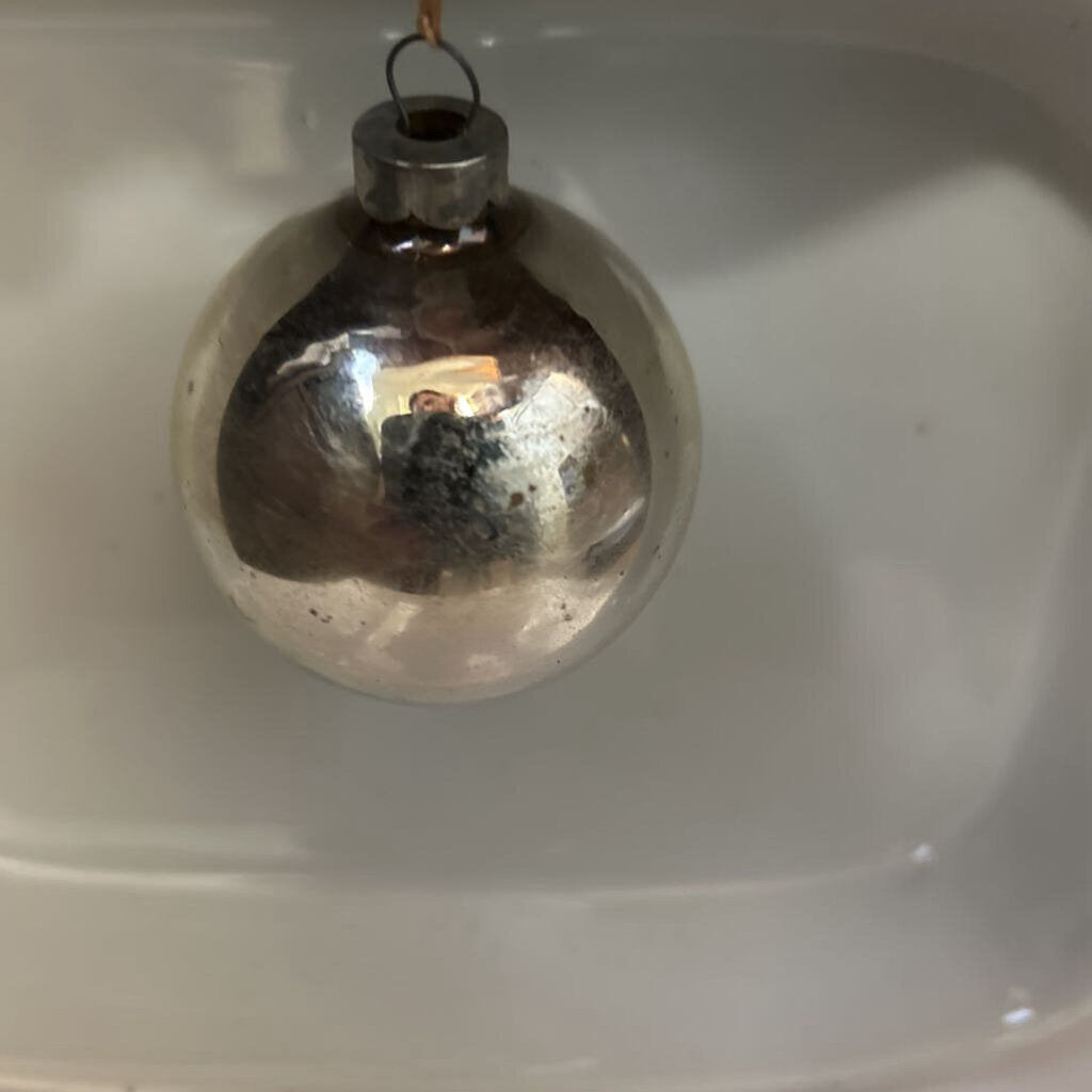 VINTAGE GLASS BALL ORNAMENT