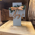 BLUE "JOY"WOODEN CROSS