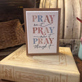 PRAY SIGN WOODEN FRAME