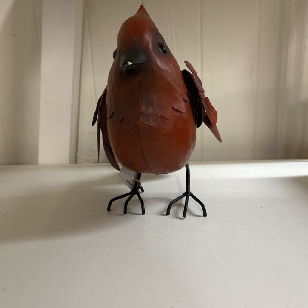 BLUE/ORANGE METAL BIRD