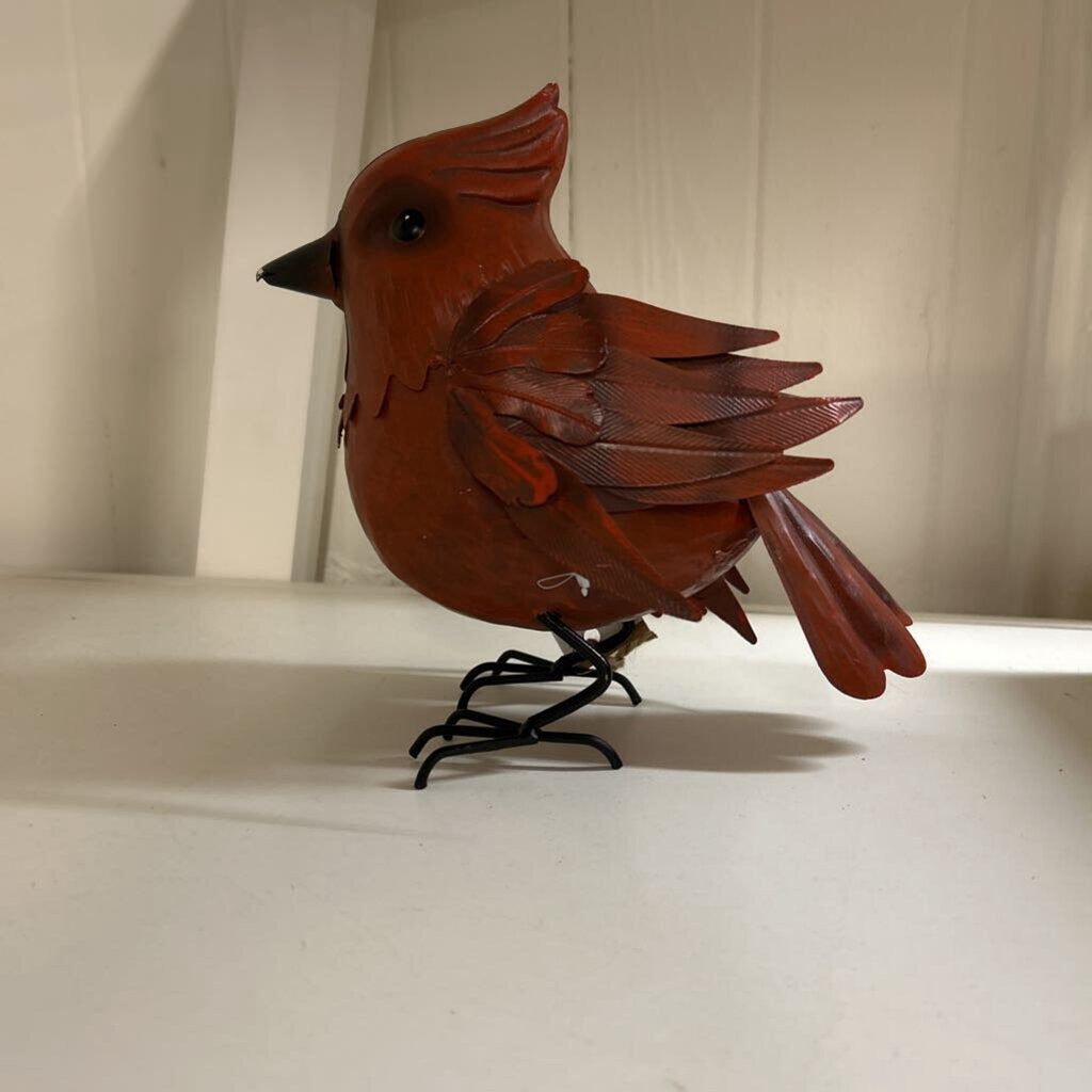 BLUE/ORANGE METAL BIRD