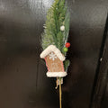 GINGERBREAD HOUSE/GREENERY PICK 30"