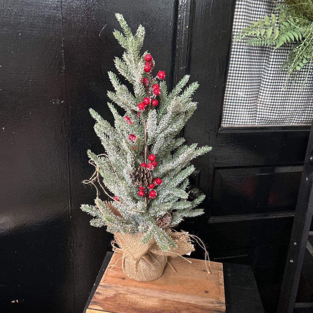 ICED BERRY/PINECONE TREE 21"