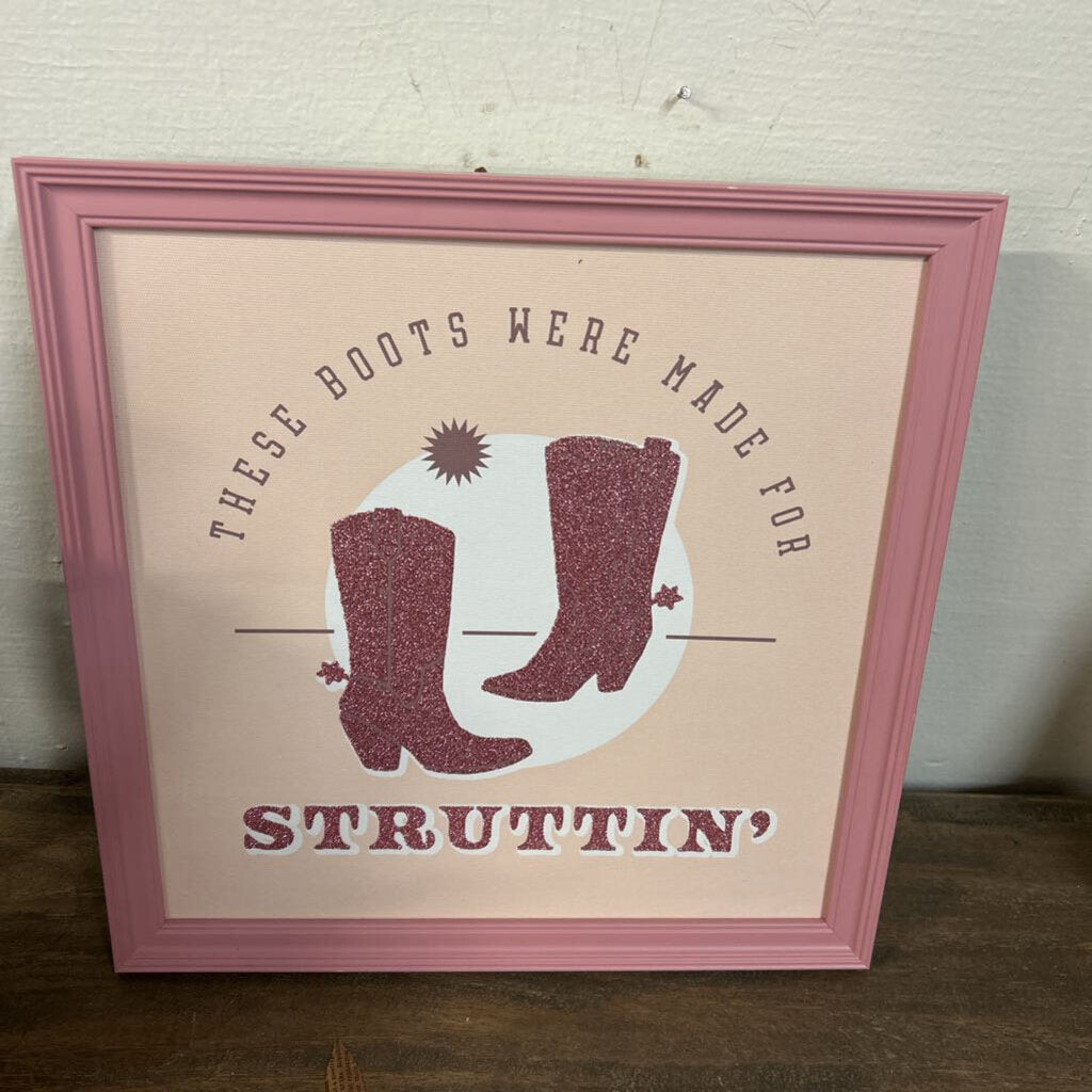 PINK GLITTER BOOTS (STRUTTIN )