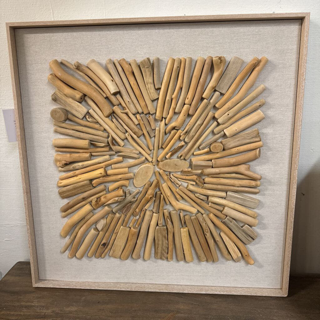RAISED DRIFTED ARTWORK ON CANVAS FRAMED