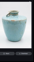 OVAL BLUE VASE