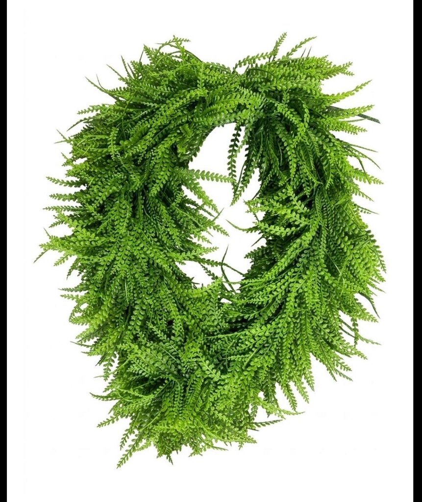 BEAD GRASS WREATH OVAL LIGHT GREEN 34"
