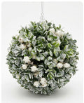 LRG ICED BERRY/GREENERY BALL CREAM 9"