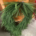 BEAD GRASS WREATH OVAL DARK GREEN 34"