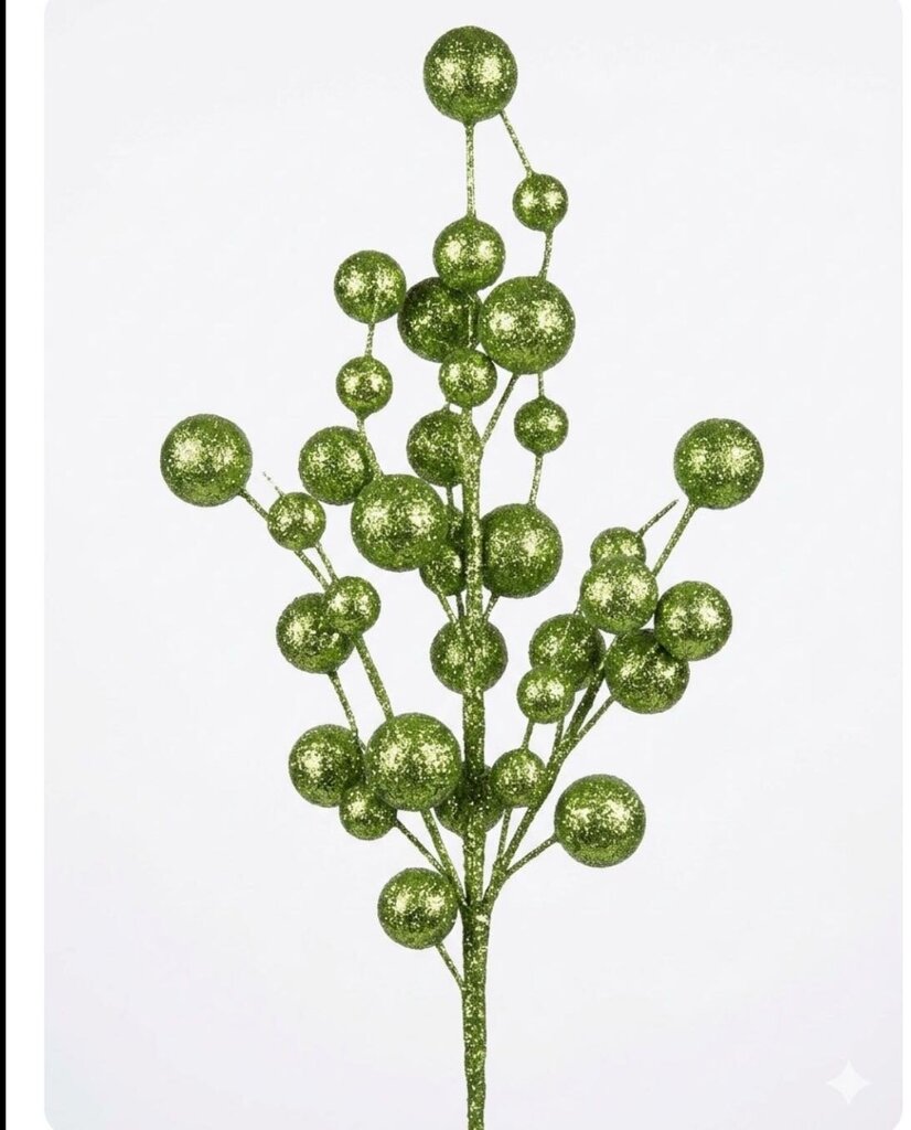 LRG GREEN GLITTER BALL PICK 37.5"