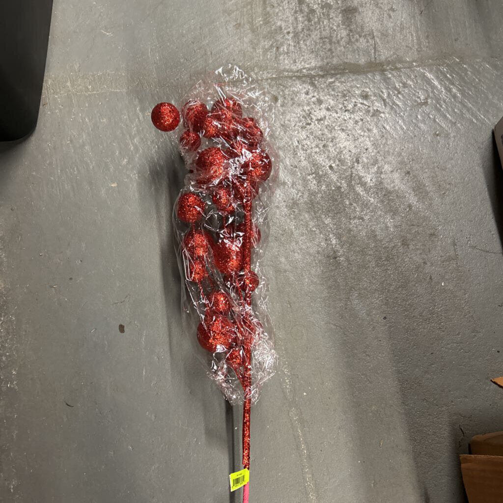 LRG RED GLITTER BALL PICK 35.5"