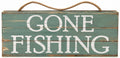 GONE FISHING SIGN GREEN