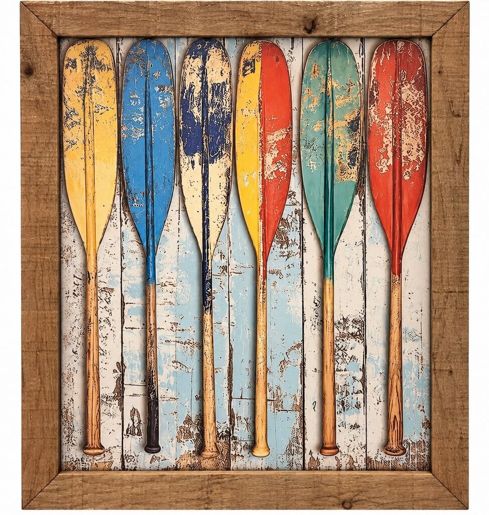 FRAMED PADDLE WALL ART