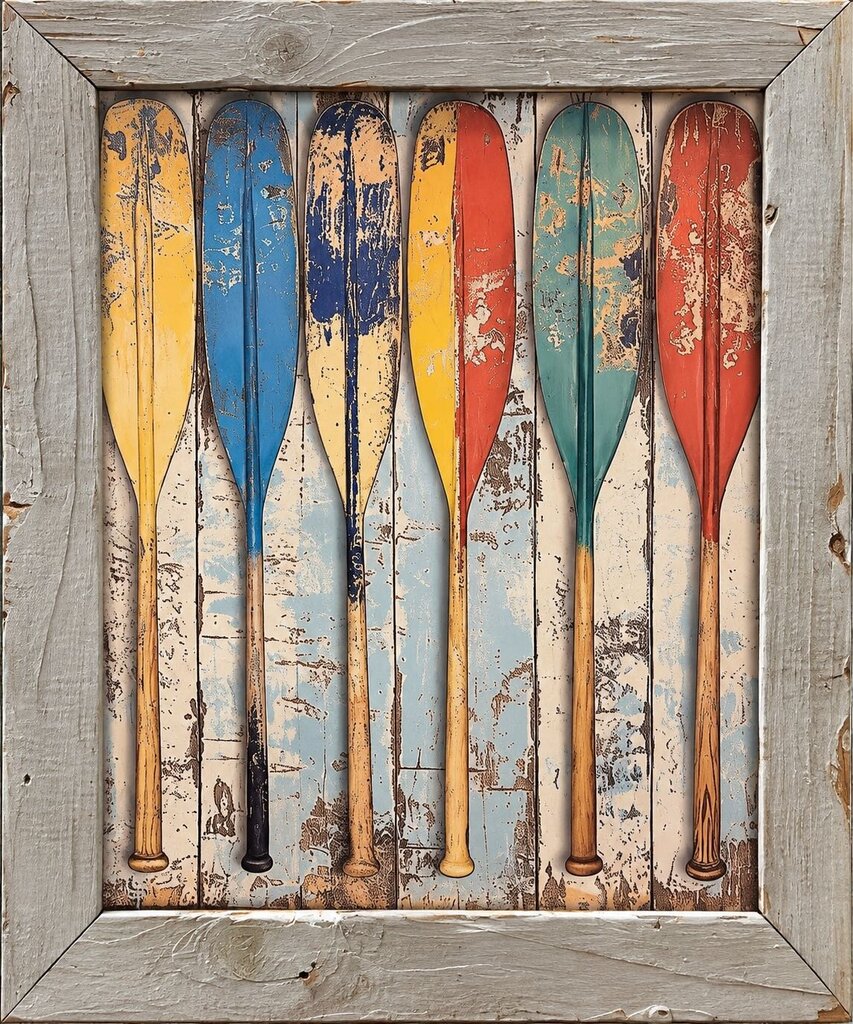 FRAMED PADDLE WALL ART