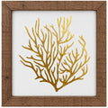 FRAMED GOLD CORAL ARTWORK