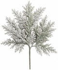 FLOCKED CEDAR SPRAY 18"