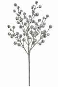 SM SILVER GLITTER BALL SPRAY 18"