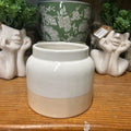 CREAM AND WHITE VASE
