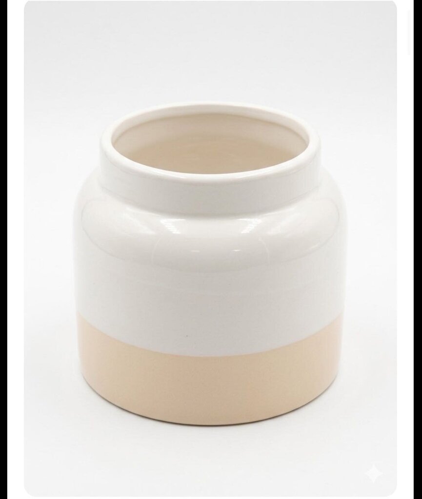 CREAM AND WHITE VASE