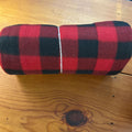RED/BLK PLAID FLEECE THROW 50"X60"