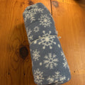 BLUE/WHT SNOWFLAKE FLEECE BLANKET 50"X60"